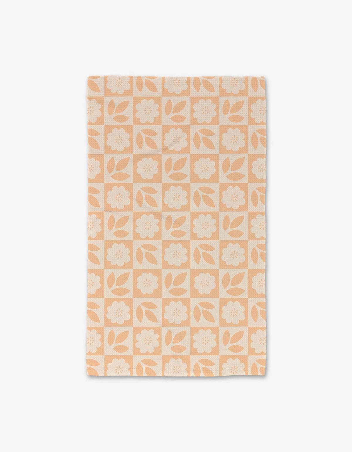 Floral Checkerboard Luxe Hand Towel by Geometry-Lemons and Limes Boutique