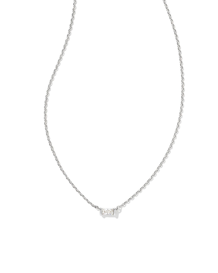 Juliette Pendant Necklace in Rhodium White Crystal by Kendra Scott--Lemons and Limes Boutique