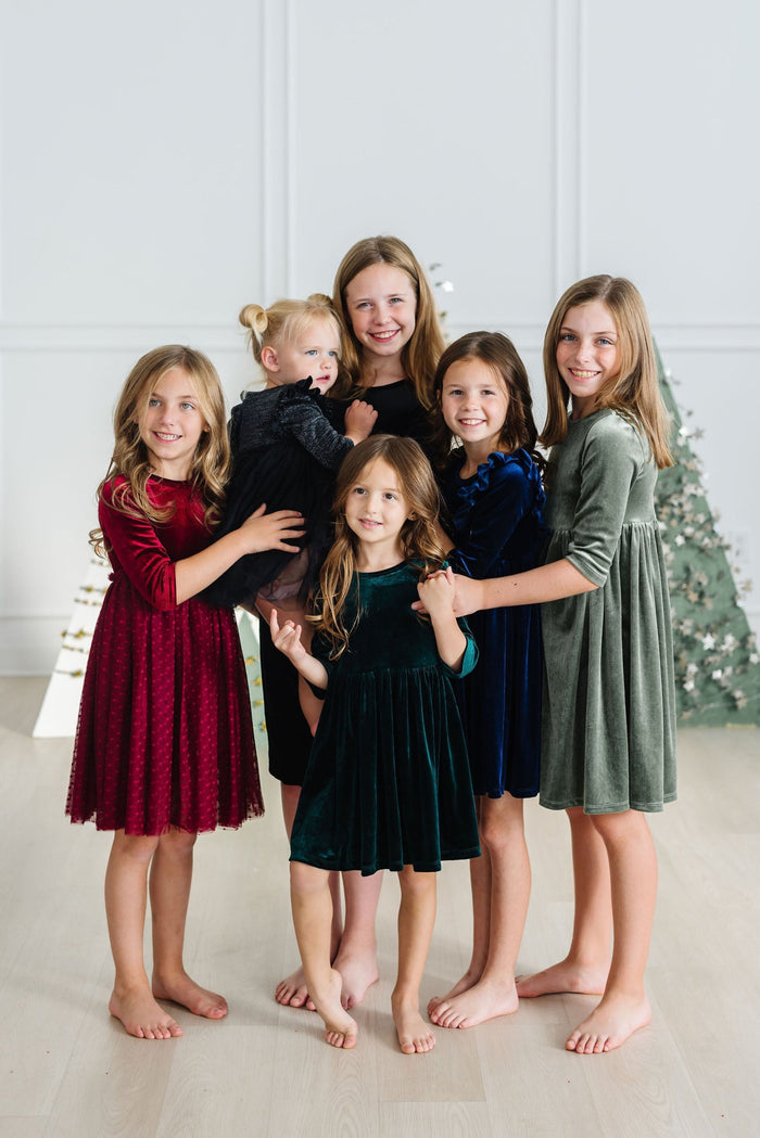 Cranberry Velvet Tutu Dress-Velvet Tutu Dress-Lemons and Limes Boutique