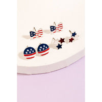 American Themed Stud Earrings in Assorted Styles-Lemons and Limes Boutique