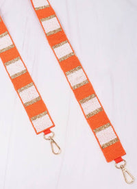 Stadium Striped Strap in Orange--Lemons and Limes Boutique