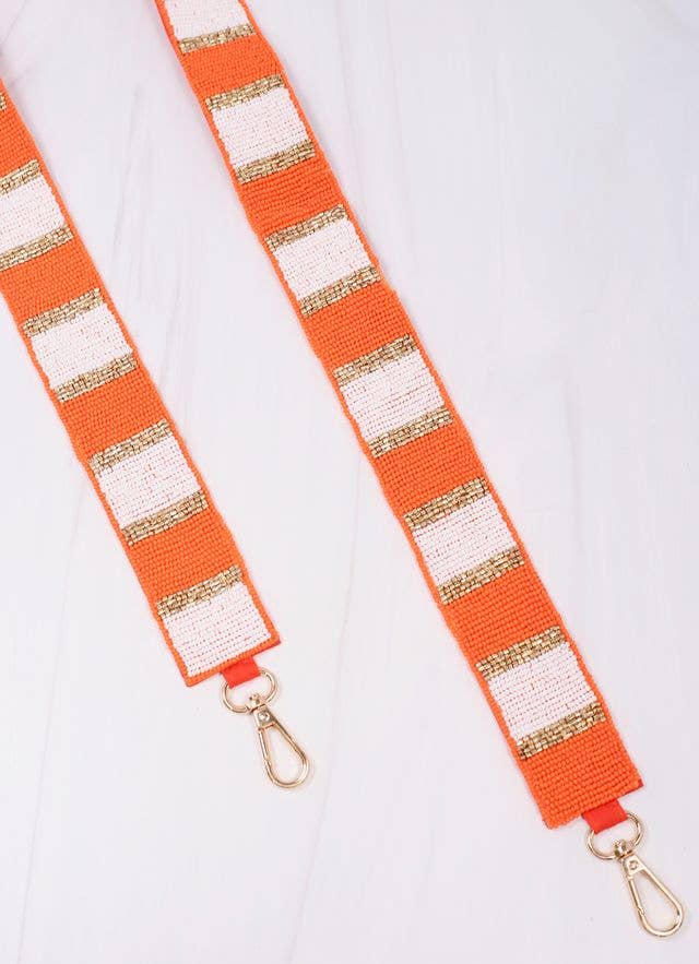 Stadium Striped Strap in Orange--Lemons and Limes Boutique