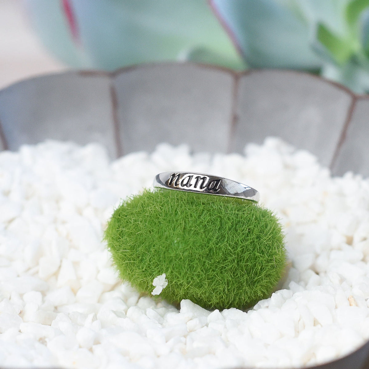 Sterling Silver Stamped Mom Ring-Ring-Lemons and Limes Boutique