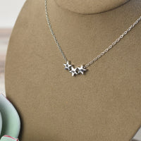 Twinkle Star Pendant Necklaces-Necklace-Silver triple stars-Lemons and Limes Boutique