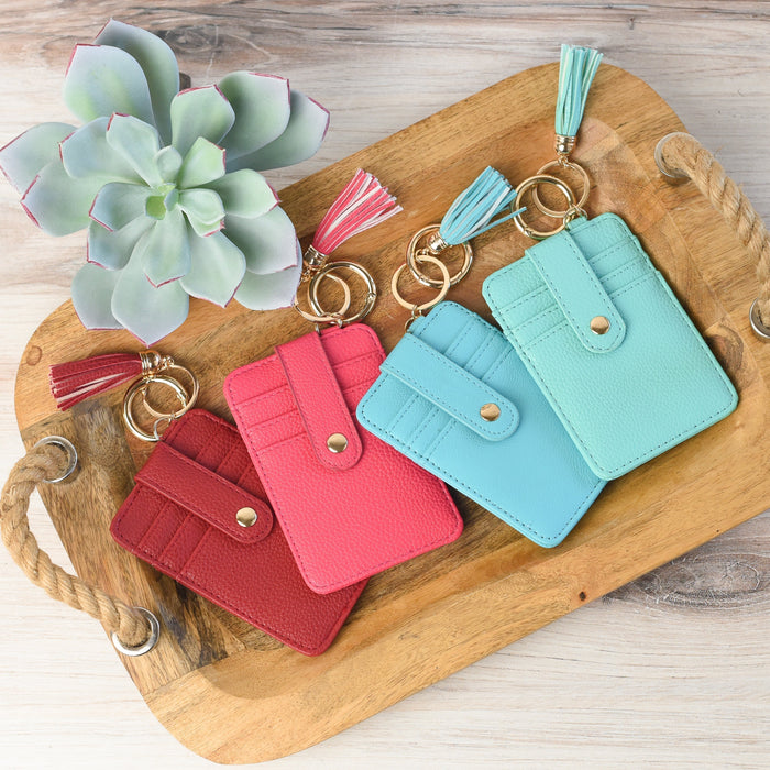 Candace Keychain Card Wallet-Mint Green-Clutch-Lemons and Limes Boutique