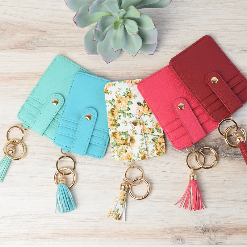 Candace Keychain Card Wallet-Mint Green-Clutch-Lemons and Limes Boutique