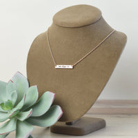 Love Bar Pendant Necklace-Necklace-Rose Gold-Lemons and Limes Boutique