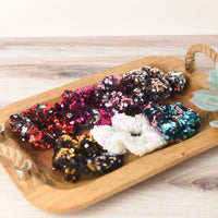 Sequin Hair Scrunch Set (mixed set of 10)-Hair Accessories-Lemons and Limes Boutique
