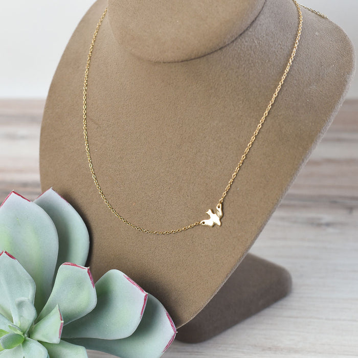 Peace Dove Pendant Necklace-Necklace-Gold-Lemons and Limes Boutique