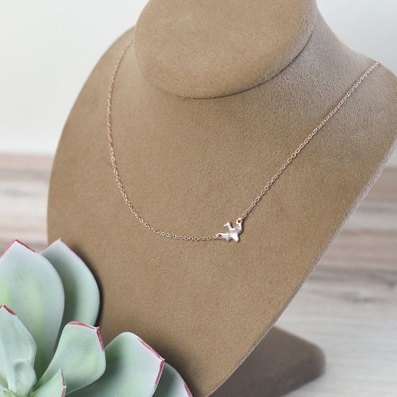 Peace Dove Pendant Necklace-Necklace-Rose Gold-Lemons and Limes Boutique