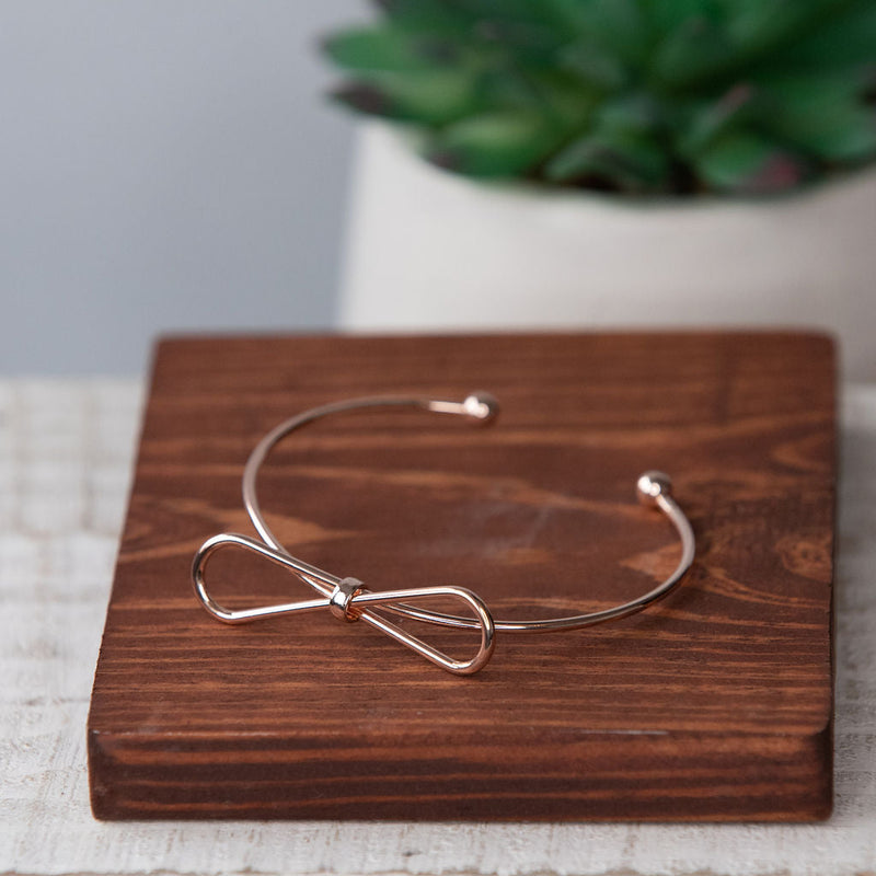 Classic Bow Cuff-Bracelet-Rose Gold-Lemons and Limes Boutique