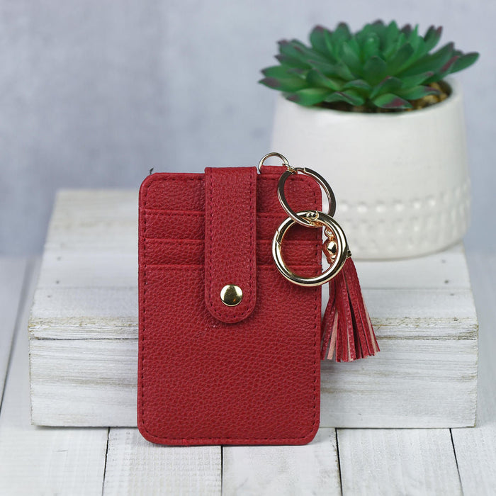 Candace Keychain Card Wallet-Garnet Red-Clutch-Lemons and Limes Boutique