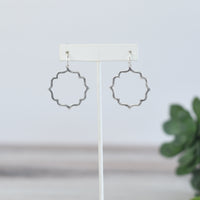 Round Moroccan Dangle Earrings-Silver-Lemons and Limes Boutique
