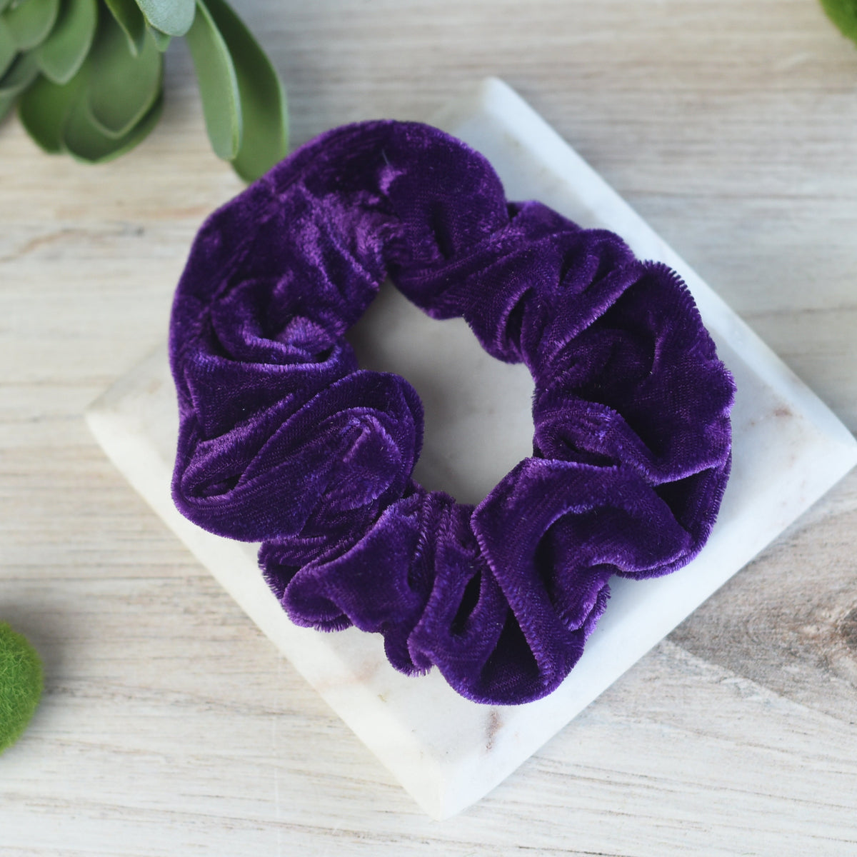 Velvet Hair Scrunch-Hair Accessories-Purple-Lemons and Limes Boutique