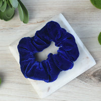 Velvet Hair Scrunch-Hair Accessories-Royal Blue-Lemons and Limes Boutique