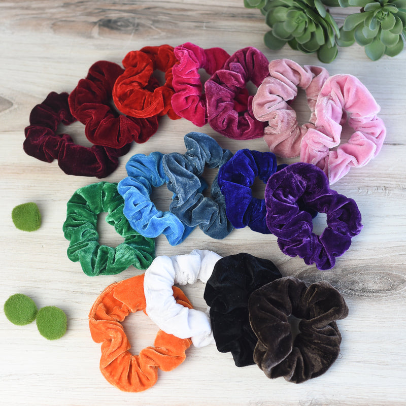 Velvet Hair Scrunch-Hair Accessories-Lemons and Limes Boutique