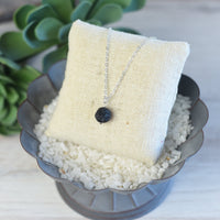 Essential Oil Lava Stone Pendant Necklaces-Clutch-Single Stone Pendant: silver-Lemons and Limes Boutique