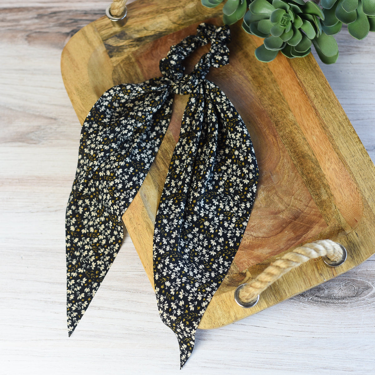 Marley Hair Scarf-Black-Lemons and Limes Boutique