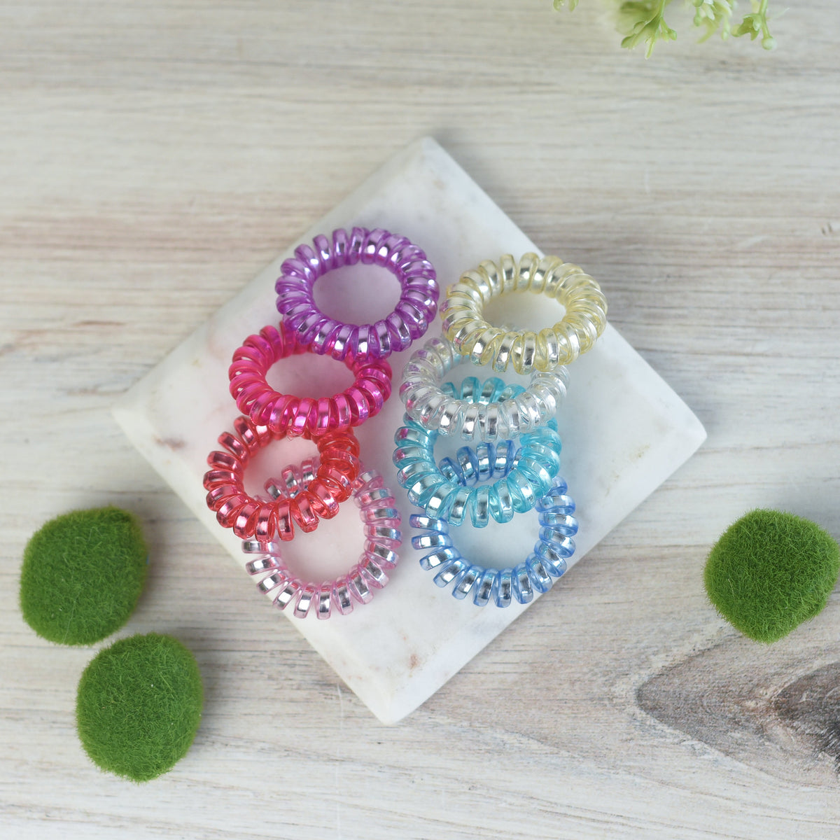 Medium Lauren Lane Hair Coil Set in Shimmer Brights--Lemons and Limes Boutique