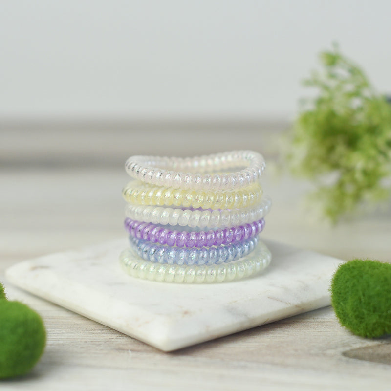 Skinny Lauren Lane Hair Coil Set in Unicorn-Hair Accessories-Lemons and Limes Boutique