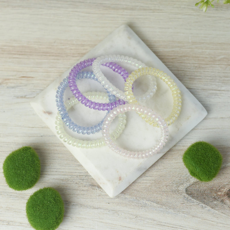 Skinny Lauren Lane Hair Coil Set in Unicorn-Hair Accessories-Lemons and Limes Boutique