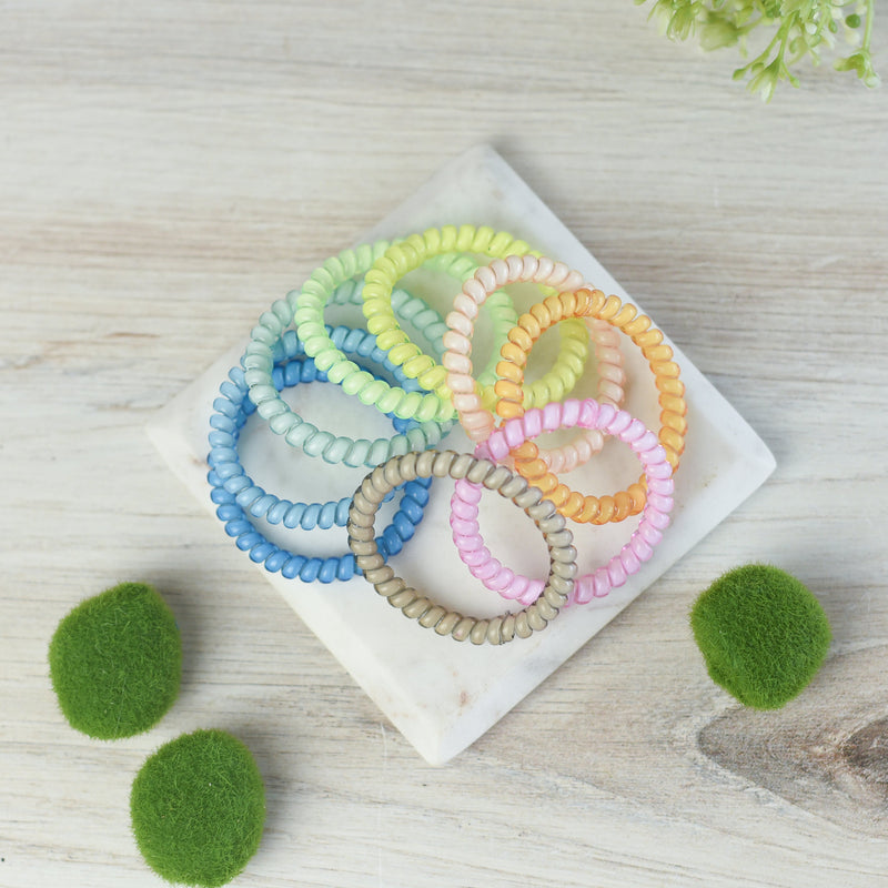 Skinny Lauren Lane Hair Coils Set in Blooms-Hair Accessories-Lemons and Limes Boutique