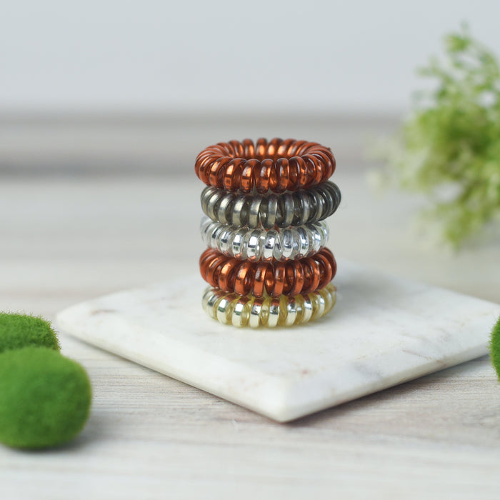 Medium Lauren Lane Hair Coil Set in Mixed Metals--Lemons and Limes Boutique