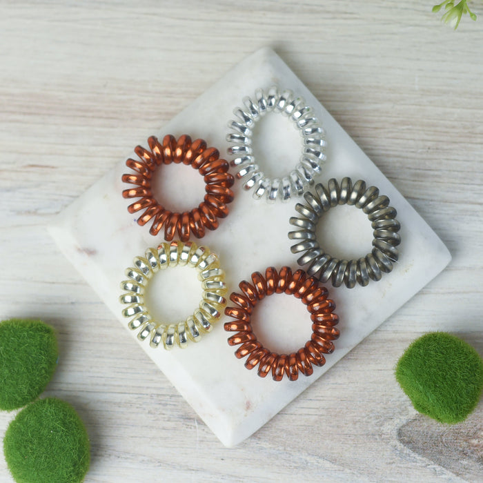 Medium Lauren Lane Hair Coil Set in Mixed Metals--Lemons and Limes Boutique