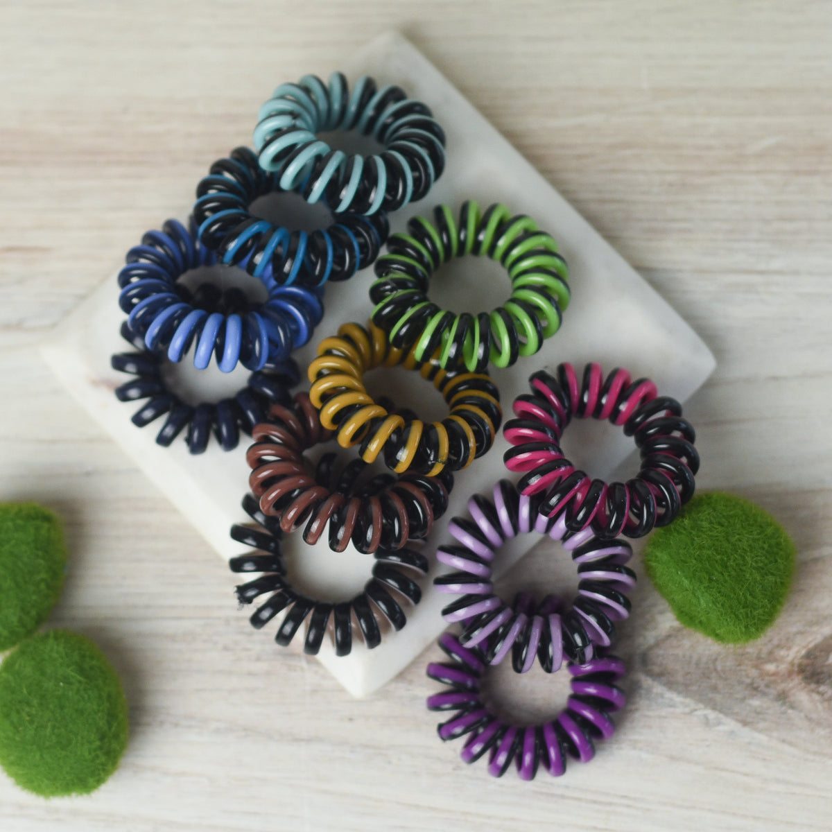 Medium Lauren Lane Hair Coil Set in Two Tone-Hair Accessories-Lemons and Limes Boutique