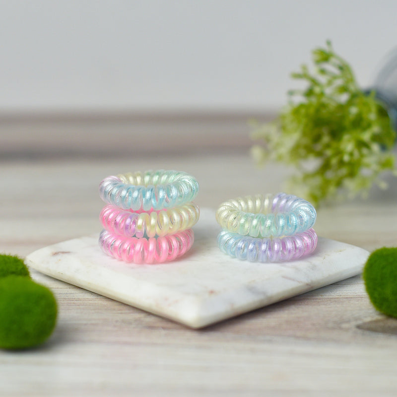 Medium Lauren Lane Hair Coil Set in Rainbow Ombre--Lemons and Limes Boutique