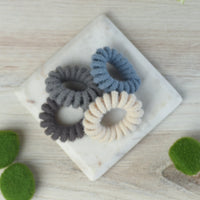 Medium Chenille Lauren Lane Hair Coil Set in 4 Color Sets-Hair Accessories-Lemons and Limes Boutique