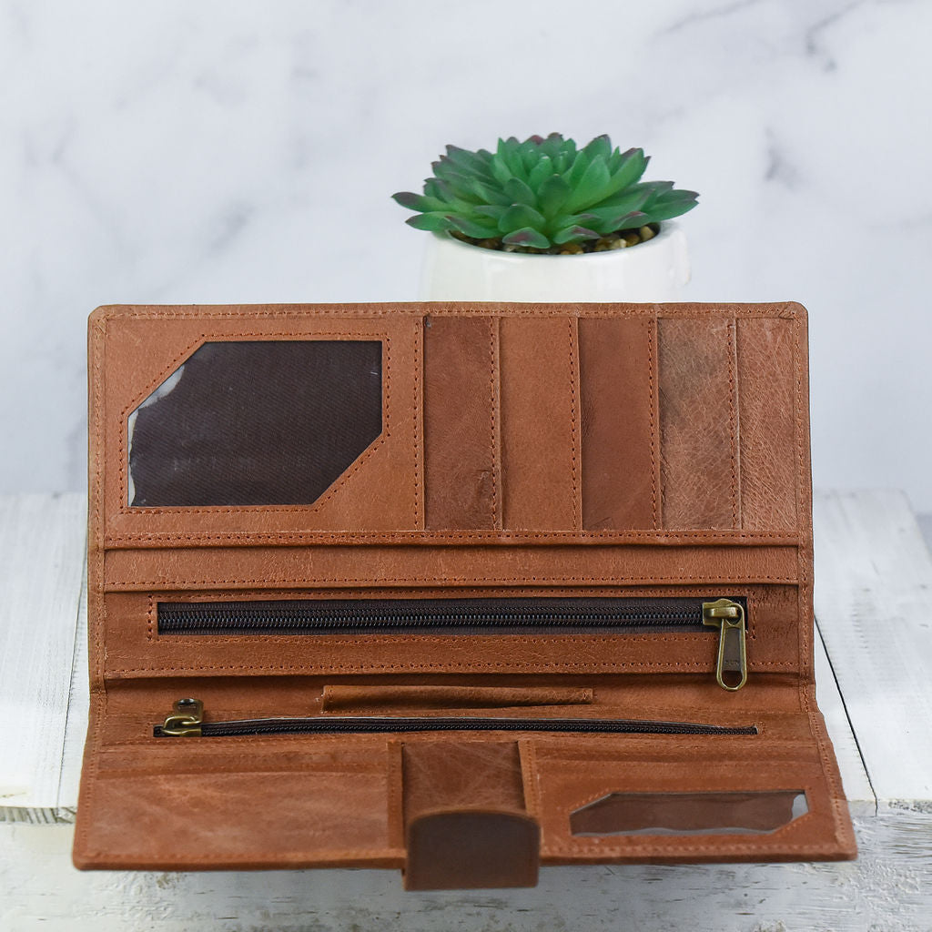Genuine Leather and Hide: Travel Wallet-Wallet-Lemons and Limes Boutique