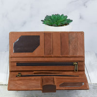 Genuine Leather and Hide: Travel Wallet-Wallet-Lemons and Limes Boutique