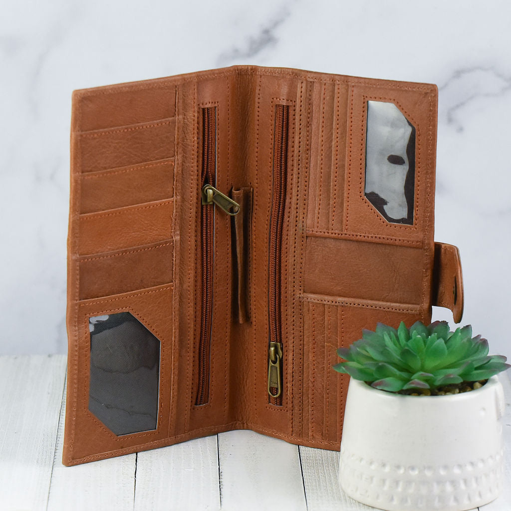 Genuine Leather and Hide: Travel Wallet-Wallet-Lemons and Limes Boutique