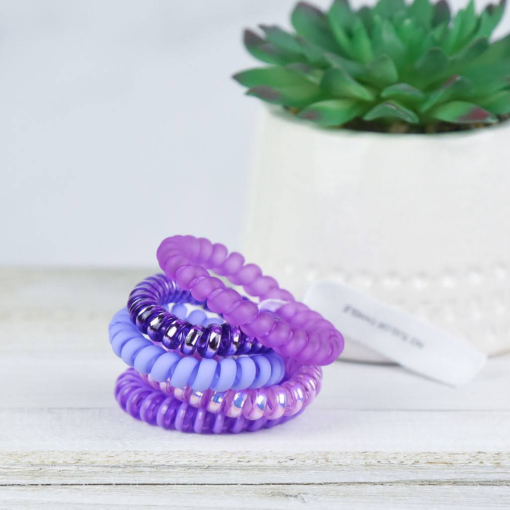 Large Lauren Lane Hair Coil Set in Grape Crush--Lemons and Limes Boutique