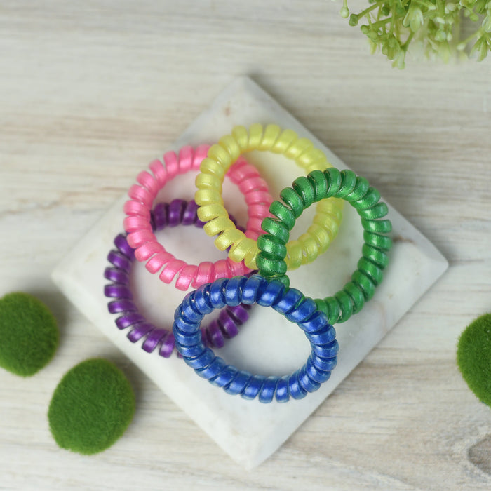 Large Lauren Lane Hair Coil Set in Grosgrain Brights--Lemons and Limes Boutique