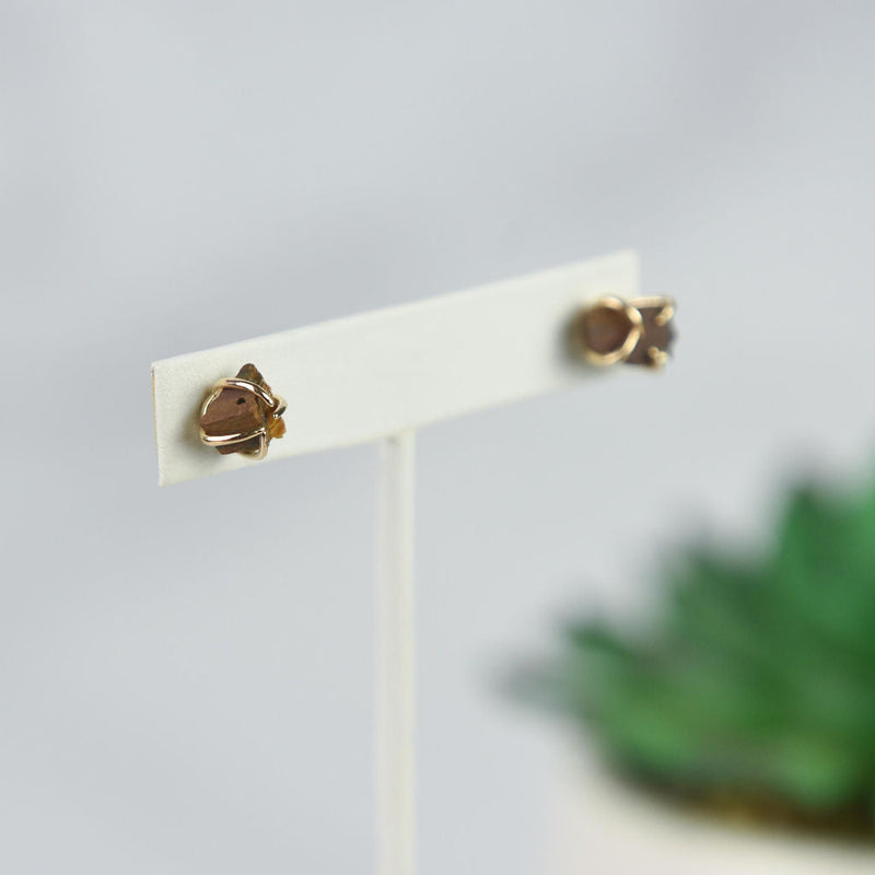 Tory Semi Precious Natural Stone Claw Stud Earrings--Lemons and Limes Boutique