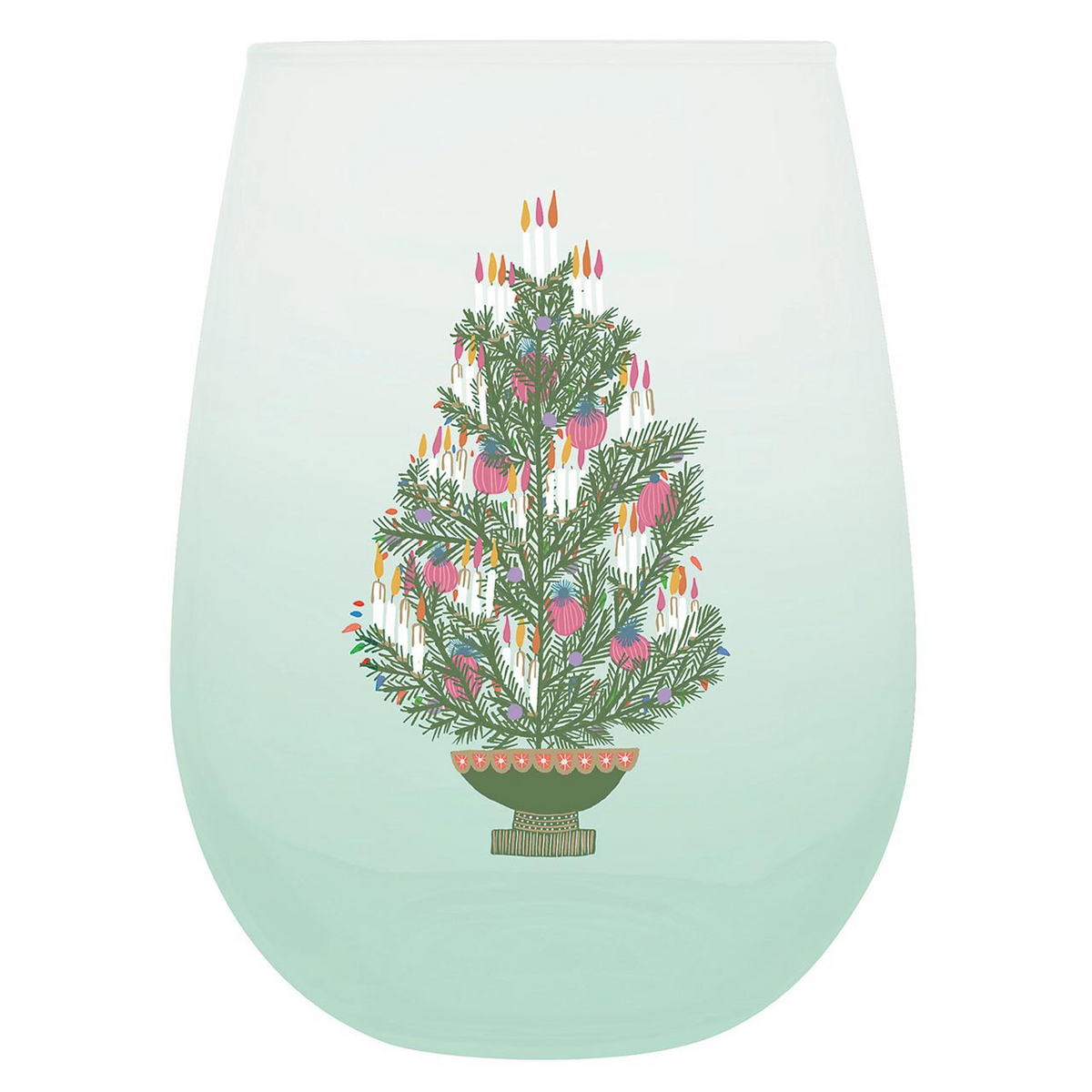 Stemless Wine Glass - Vintage Tree-Lemons and Limes Boutique