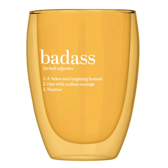 Double-Wall Stemless Glass - Badass-Lemons and Limes Boutique