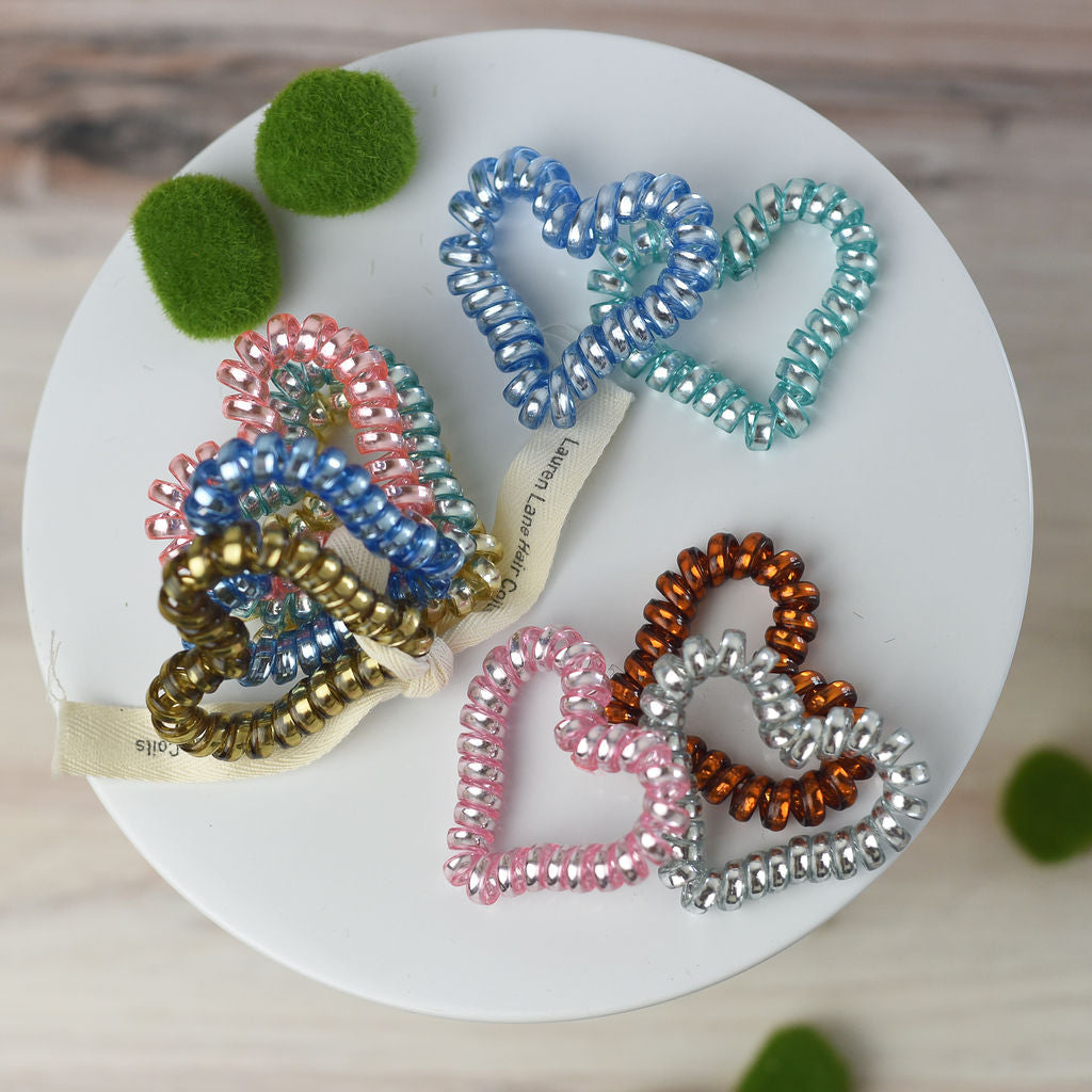 Heart Lauren Lane Hair Coils in Large or Skinny-Hair Accessories-Lemons and Limes Boutique