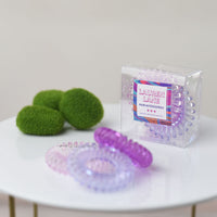 Pretty Pony Hair Coil 3 Piece Set in Clear Box-Purple-Lemons and Limes Boutique