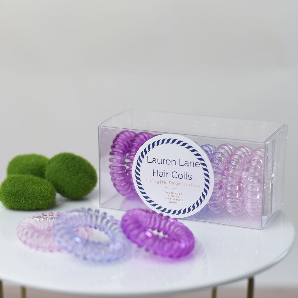 Pretty Pony Hair Coil 9 Piece Set in Clear Box--Lemons and Limes Boutique