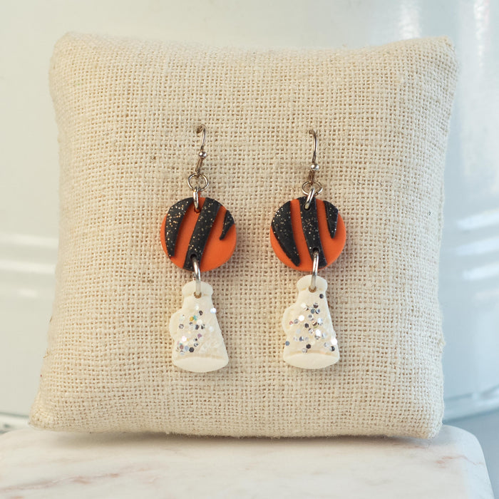 Handmade Loveland Cheer Clay Earrings--Lemons and Limes Boutique