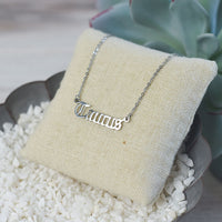 Silver Zodiac Astrology Pendant Necklaces-Necklace-Taurus-Lemons and Limes Boutique