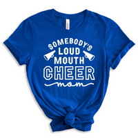 Loud Mouth Cheer Mom Short Sleeve Tee-Lemons and Limes Boutique
