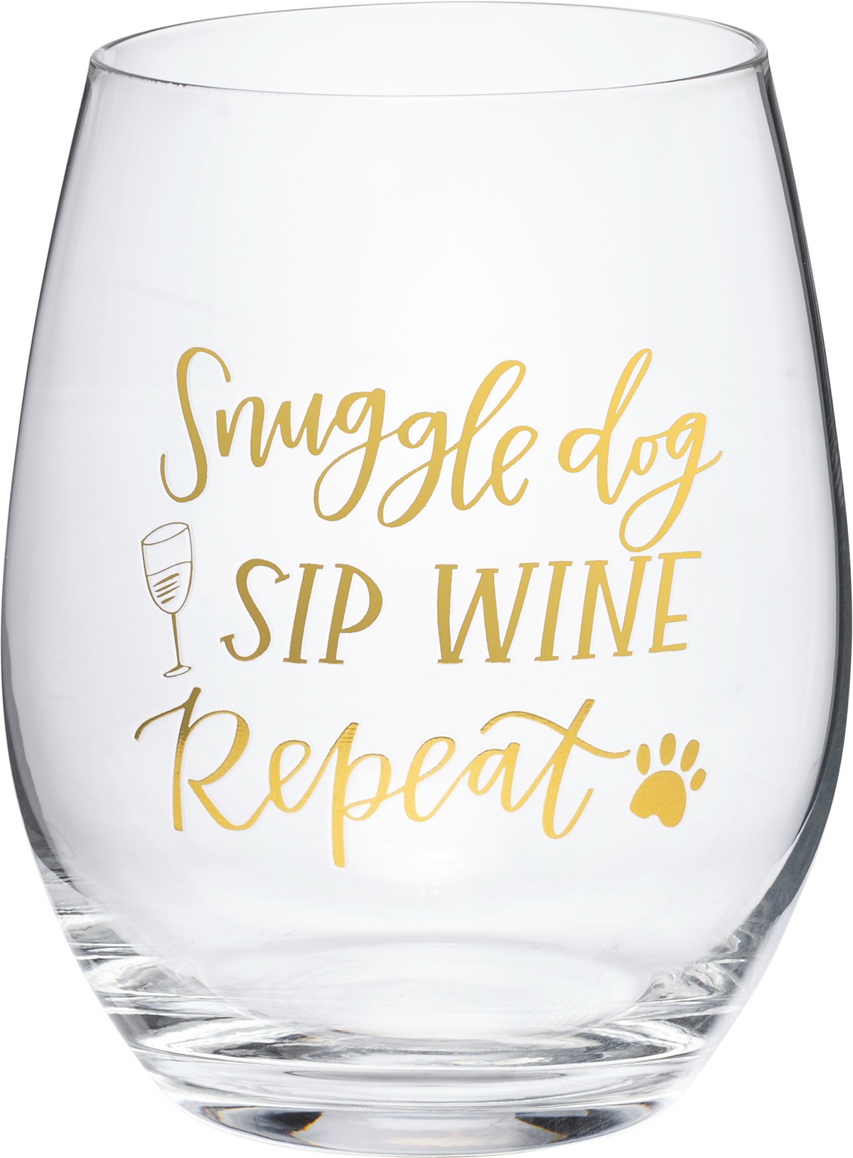 Snuggle Dog Sip Wine Repeat Wine Glass-Lemons and Limes Boutique