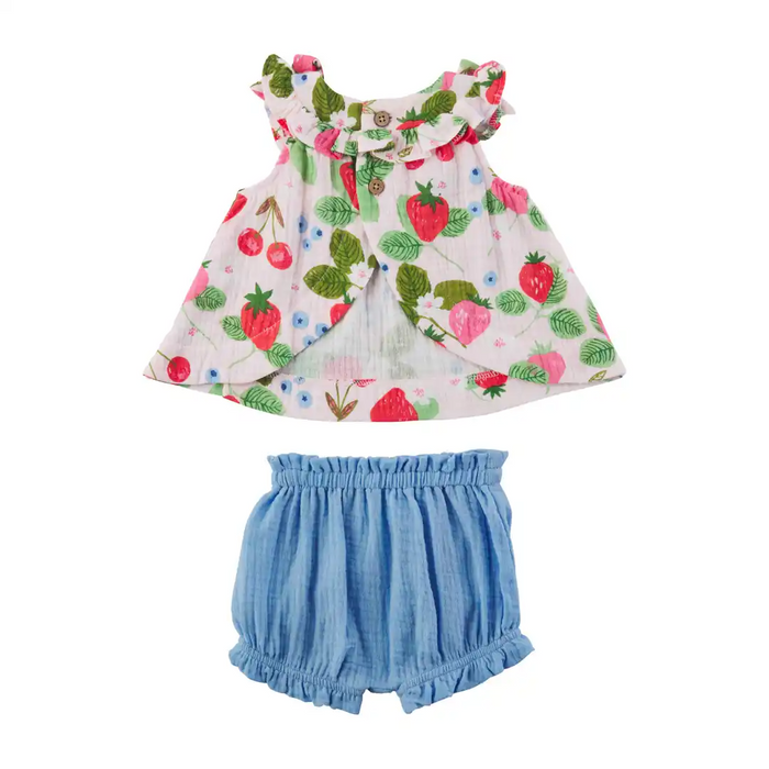 Berry Patch Pinafore Set--Lemons and Limes Boutique