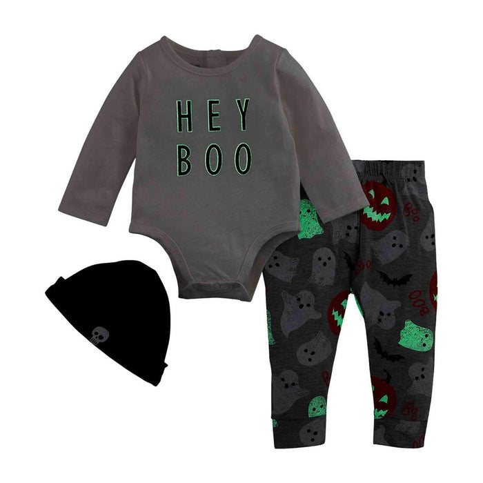 Hey Boo Glow in the Dark 3 Piece Crawler Set--Lemons and Limes Boutique