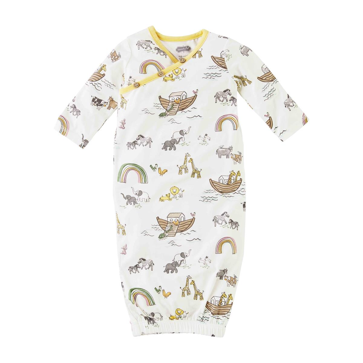 Bamboo Noah's Ark Gown 0-3Mths-Lemons and Limes Boutique