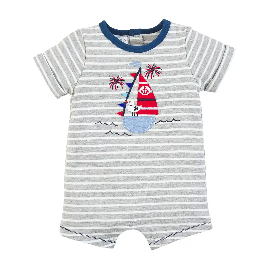 Sailboat Shortall--Lemons and Limes Boutique